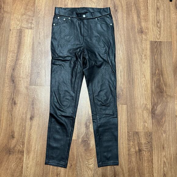 Tagoo All for Leather Vegan Faux Legging Stretch Skinny Pants Black Size Small - Picture 1 of 8